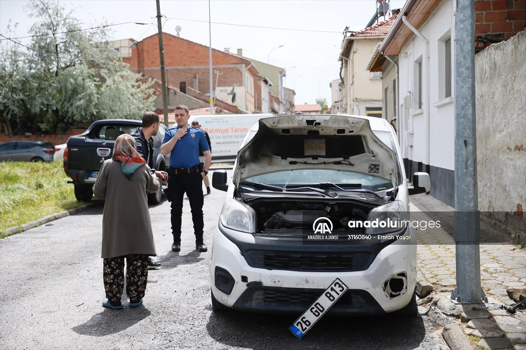 Eskişehir’de bir mahallede, aydınlatma