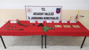 Aksaray’da Jandarma Uyuşturucu ve Eski Eser Operasyonu Yaptı 2 Tutuklama