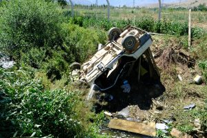 Kayseri’de otomobil devrildi; 1 ölü 2 yaralı