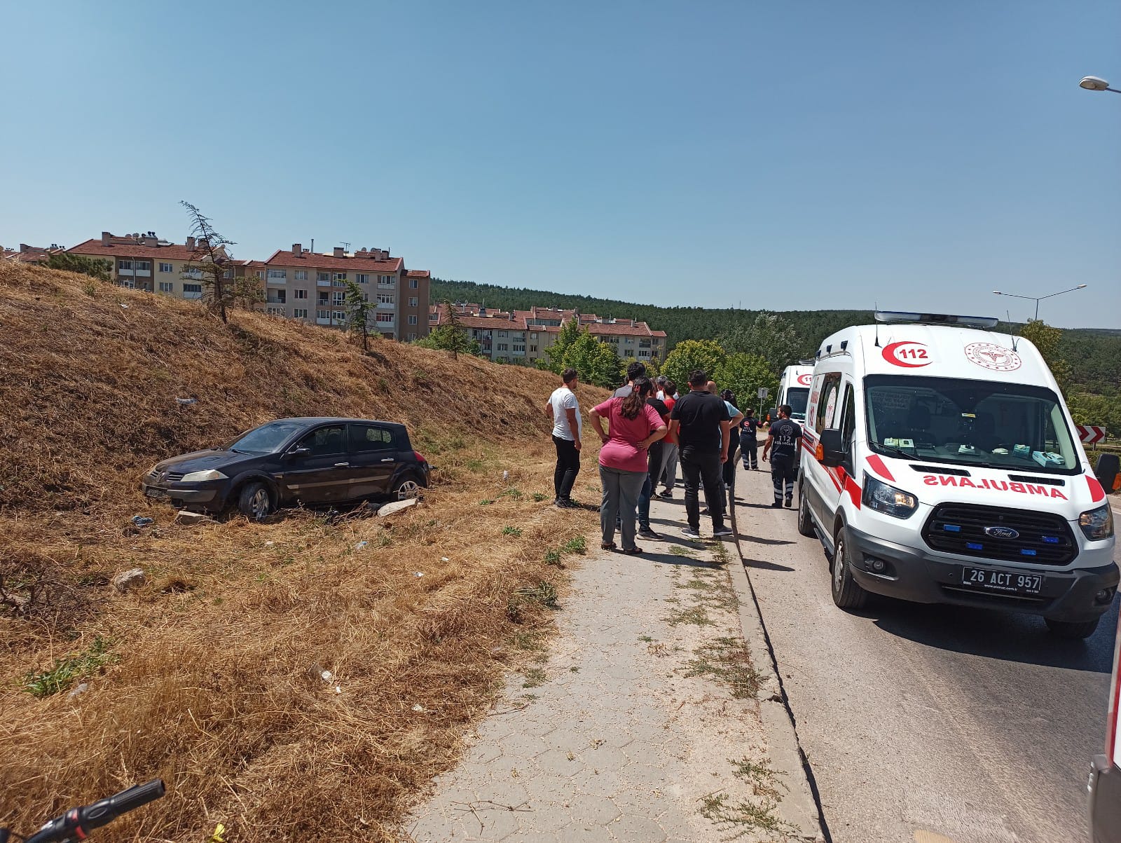 Eskişehir’de kaldırımda yürürken kontrolden