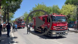 Aksaray’da Döner Salonunda Korkutan Yangın