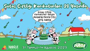 Sütaş Çiftliği Karikatürleri sergisi Nora City AVM’de