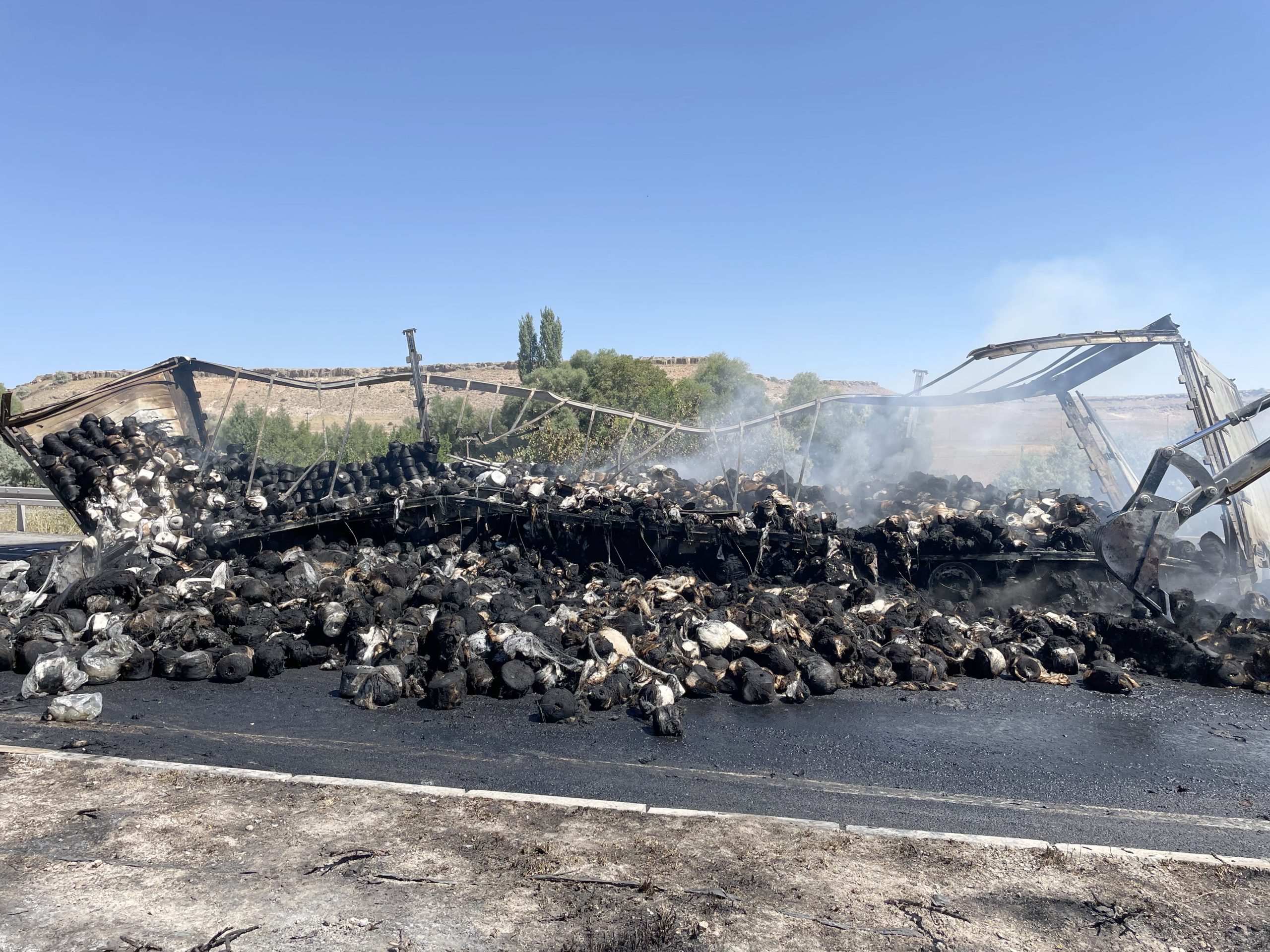 Kayseri’de seyir halindeki tırın