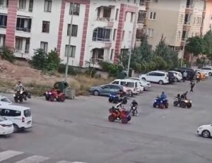 Aksaray’da ATV sürücüleri drift attı 122 bin lira para cezası yedi