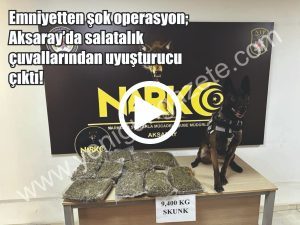 Emniyetten şok operasyon; Aksaray’da salatalık çuvallarından uyuşturucu çıktı!