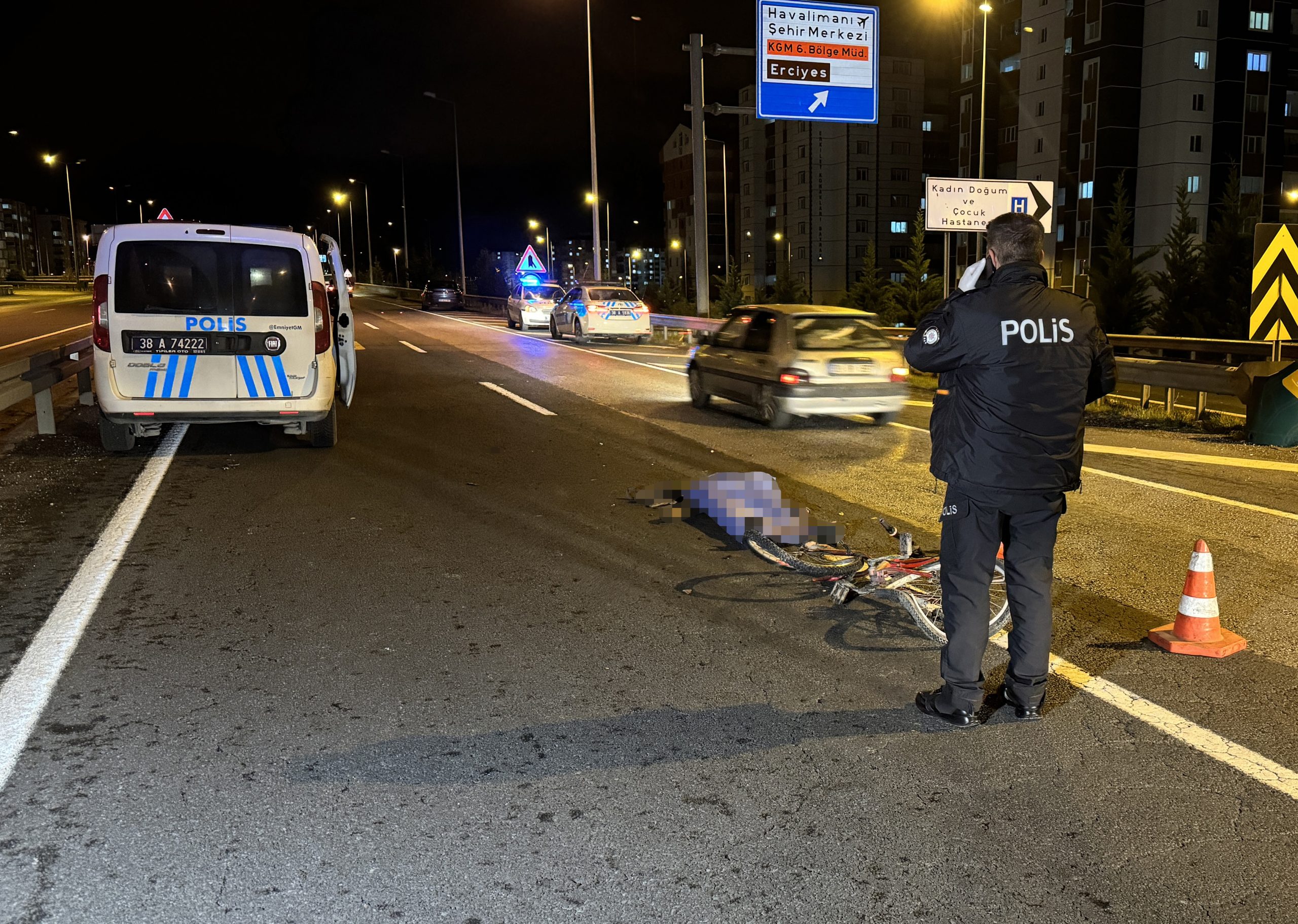 Kayseri’nin Kocasinan ilçesinde otomobilin