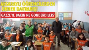 Minik yüreklerden büyük davranış! Minik öğrencilerin kalpleri Gazze için attı!