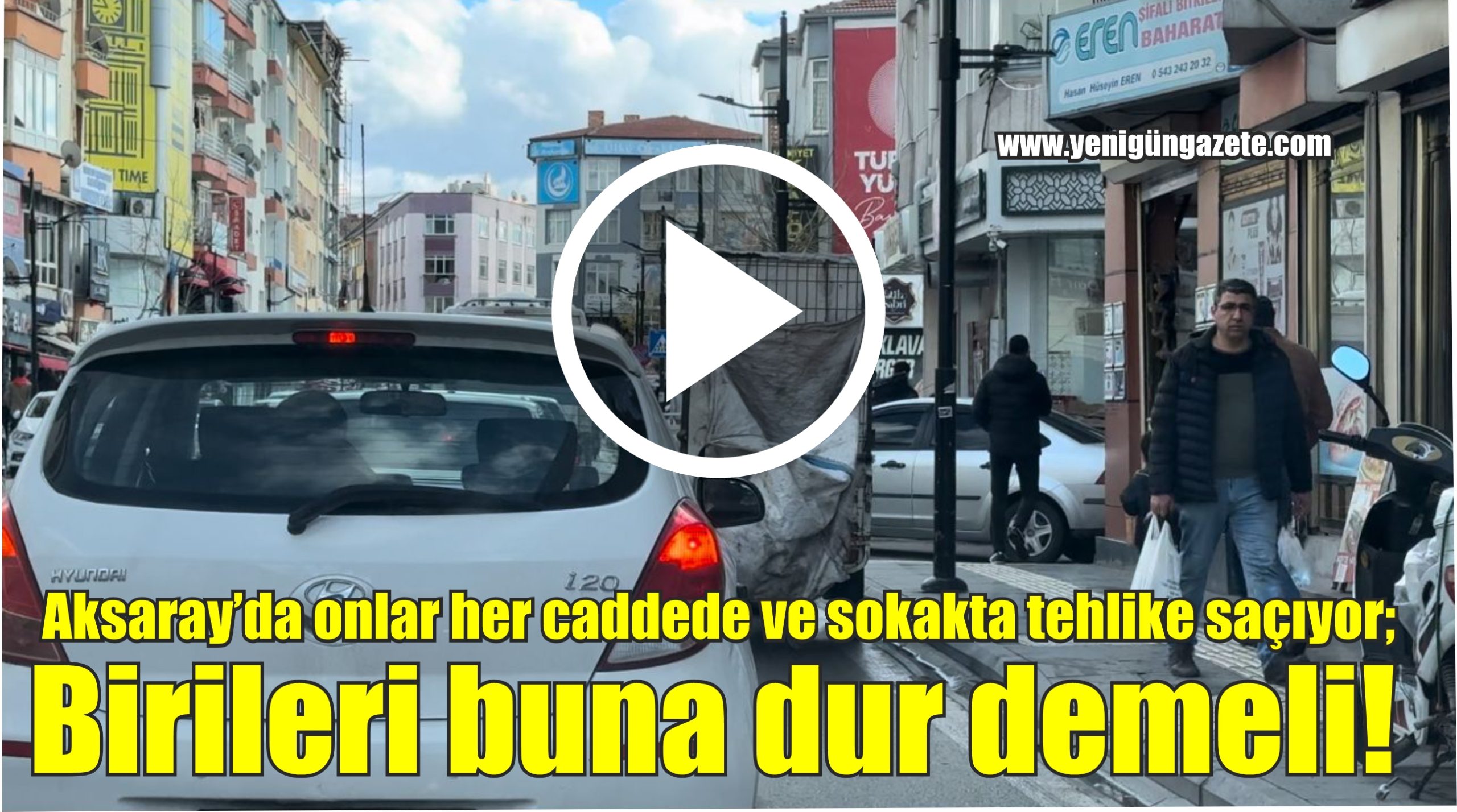 Aksaray’da elektrikli motosikletler trafiği