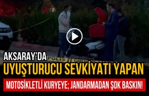 Aksaray’da Uyuşturucu Satışı Yapan Motosikletli Kuryeye;Jandarmadan Şok Baskın!