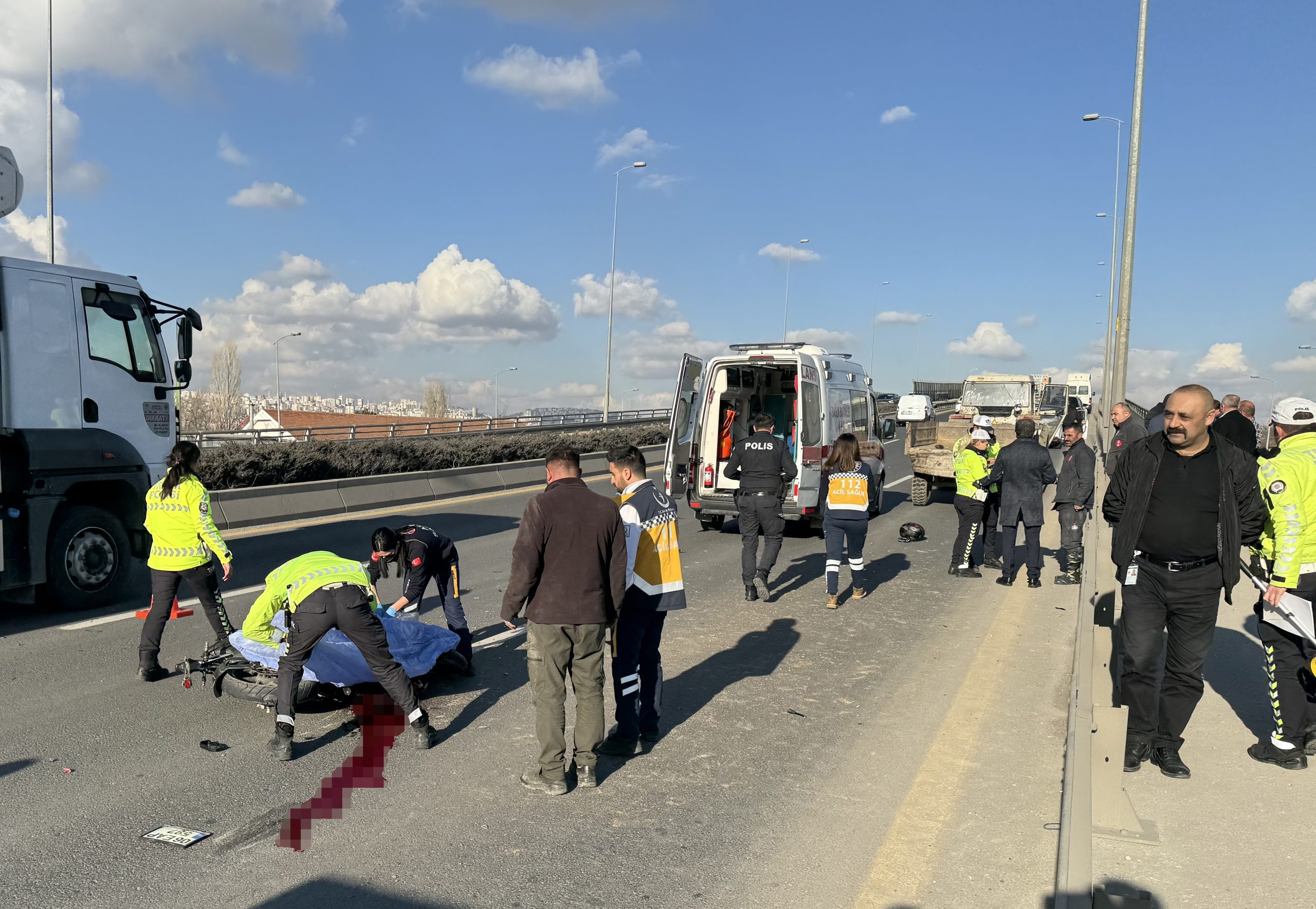 Ankara’nın Yenimahalle ilçesinde motosiklet