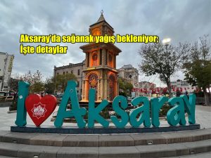 Aksaray’da sağanak yağış bekleniyor; İşte detaylar