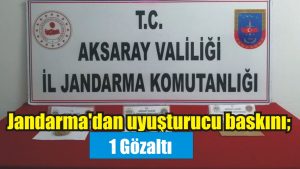 Jandarma’dan uyuşturucu baskını; 1 gözaltı