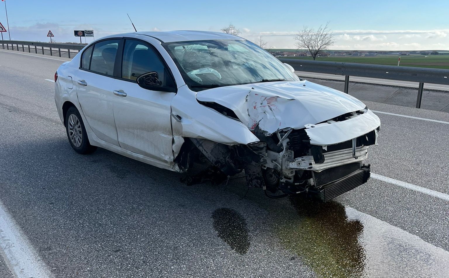 Konya’nın Kulu ilçesinde otomobilin