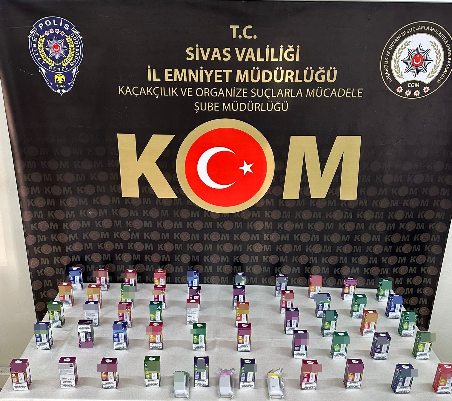Sivas’ta polis ekiplerince gerçekleştirilen