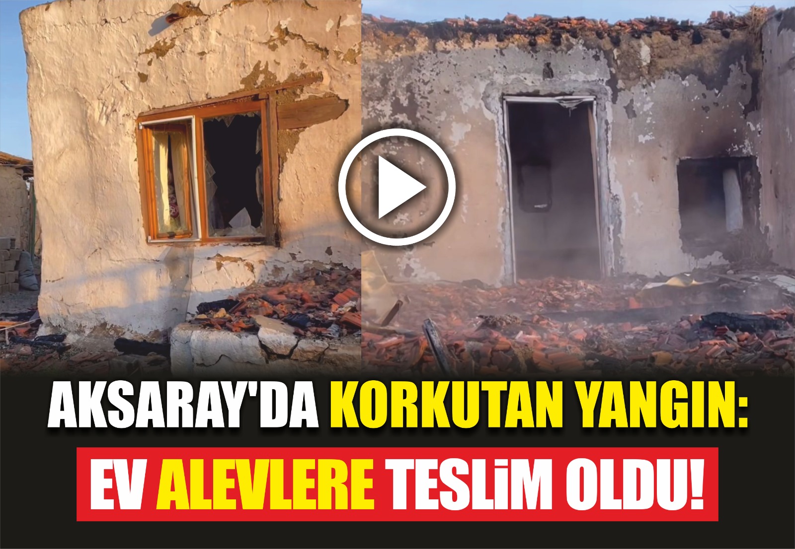 Sarıyahşi ilçesinde meydana gelen yangında itfaiye kısa sürede müdahale etti.