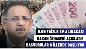 Bakan Özhaseki açıkladı; 0.69 faizli konut kredisi devrede!