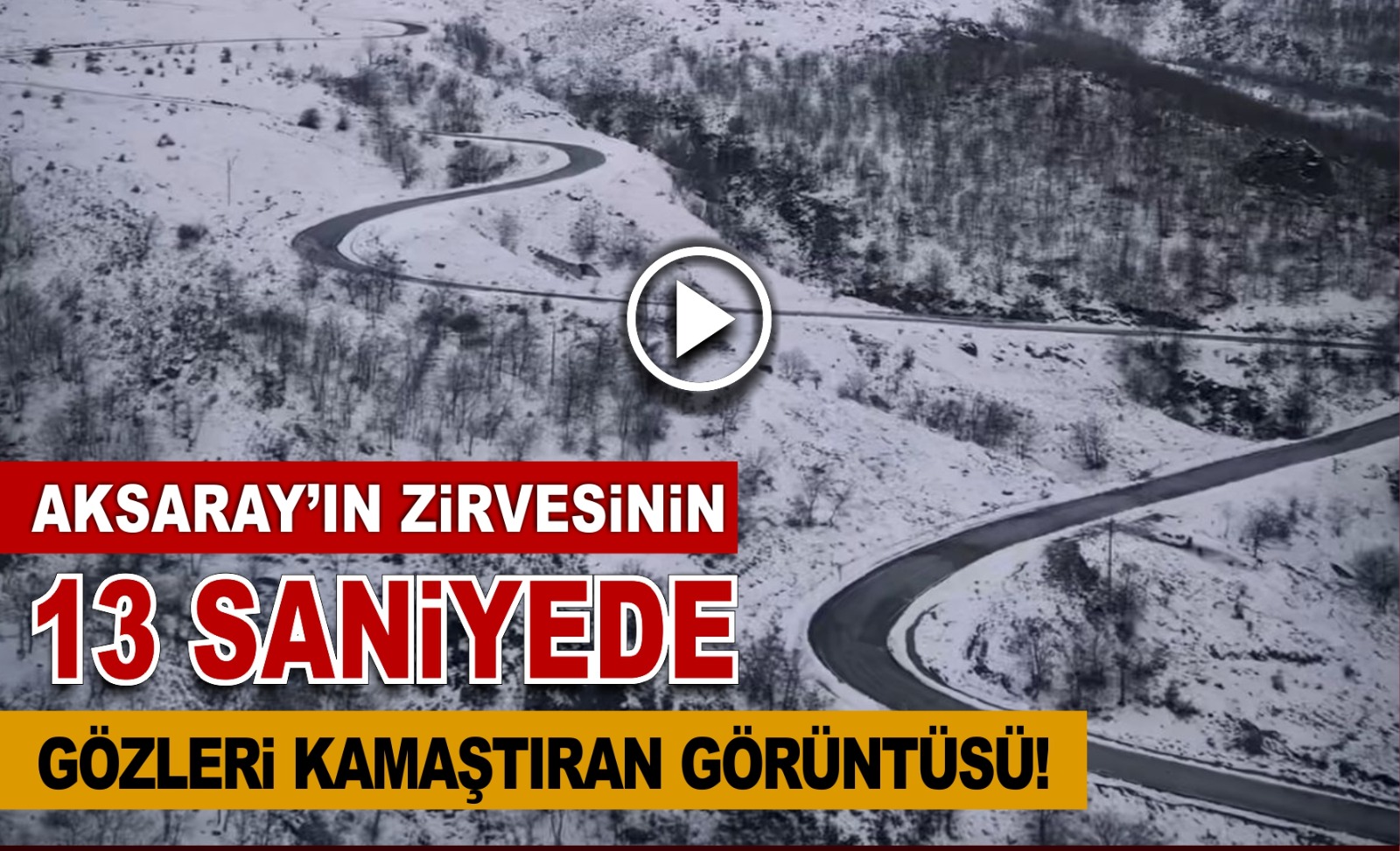 Aksaray’ın Zirvesinin 13 Saniyede Gözleri Kamaştıran Görüntüsü! Aksaray’ın doğal güzellikleri arasında yer alan Hasandağı, son dönemde bir