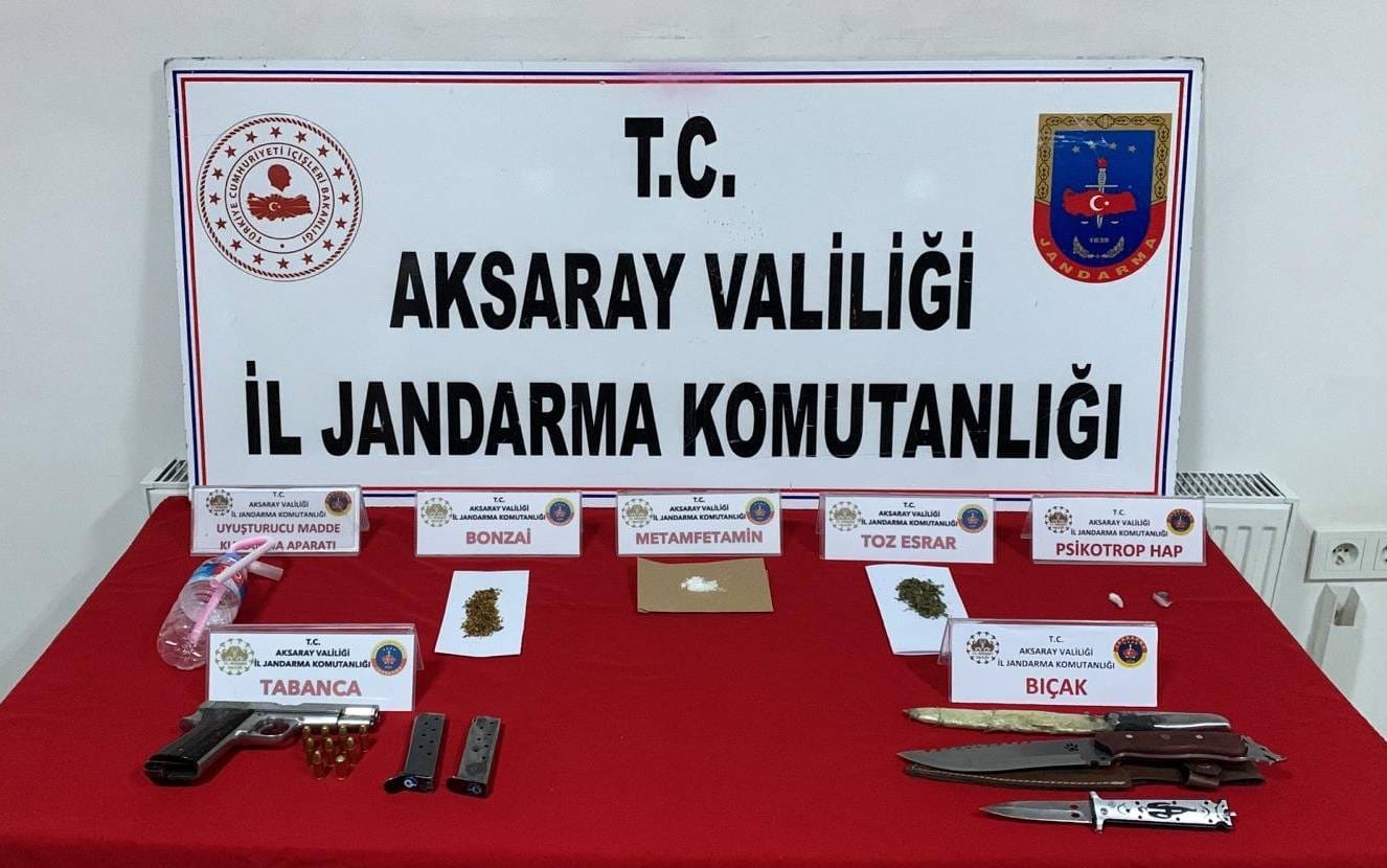 Aksaray’da Jandarma, uyuşturucu madde