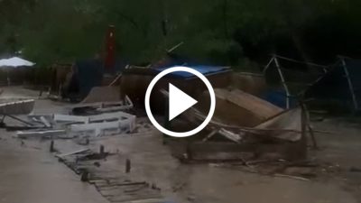 Aksaray’da şiddetli yağış Melendiz çayının taşmasına ve sele neden oldu.Tarım