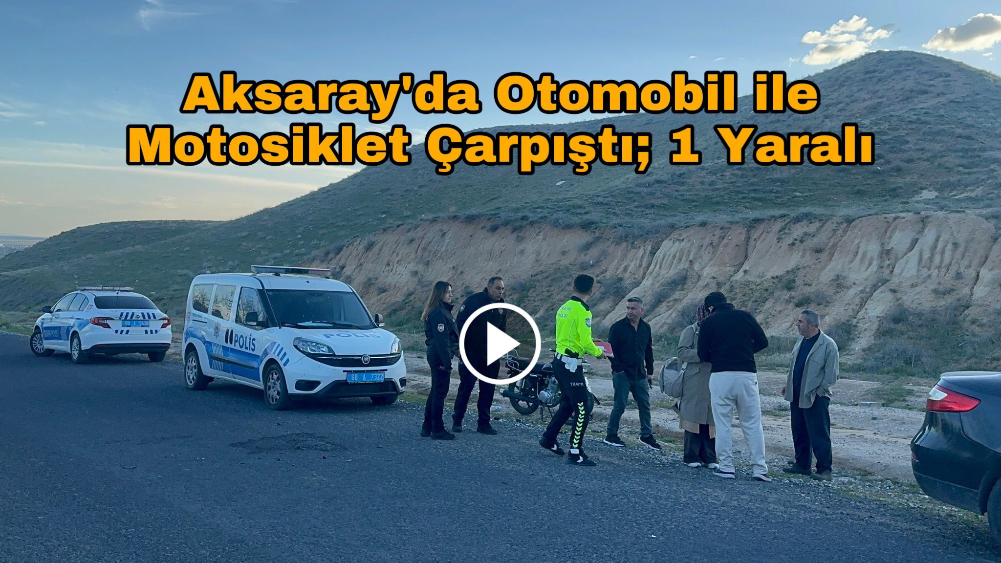 Aksaray’da Otomobil ile Motosiklet