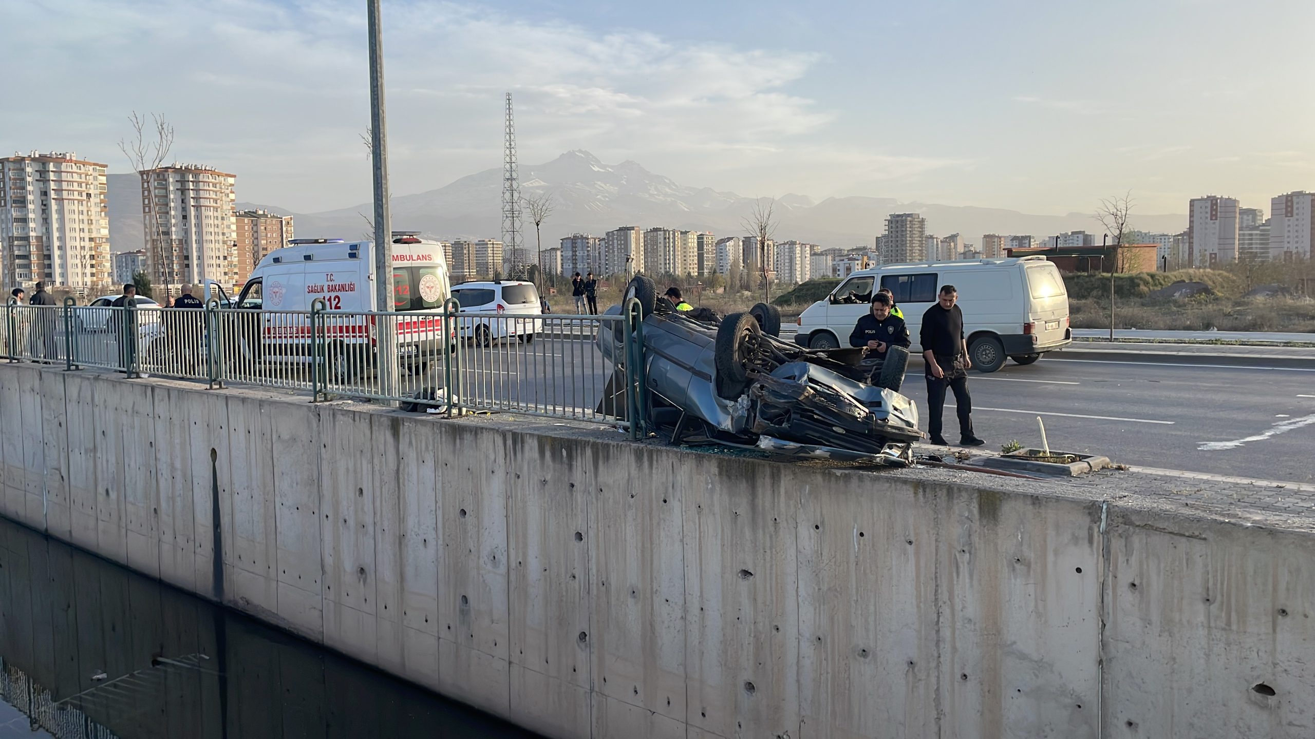 Kayseri’nin Melikgazi ilçesinde takla