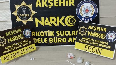Konya’nın Akşehir ilçesinde düzenlenen uyuşturucu operasyonunda yakalanan 5 şüpheliden 1’i
