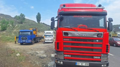 Ankara’da arıza yapan aracını yoldan kaldırmak için yardıma çağırdığı kamyonun