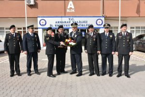 Jandarma Komutanı Bayer’den Türk Polis Teşkilatının kuruluş yıl dönümü sebebiyle İl Emniyet Müdürlüğünü ziyaret