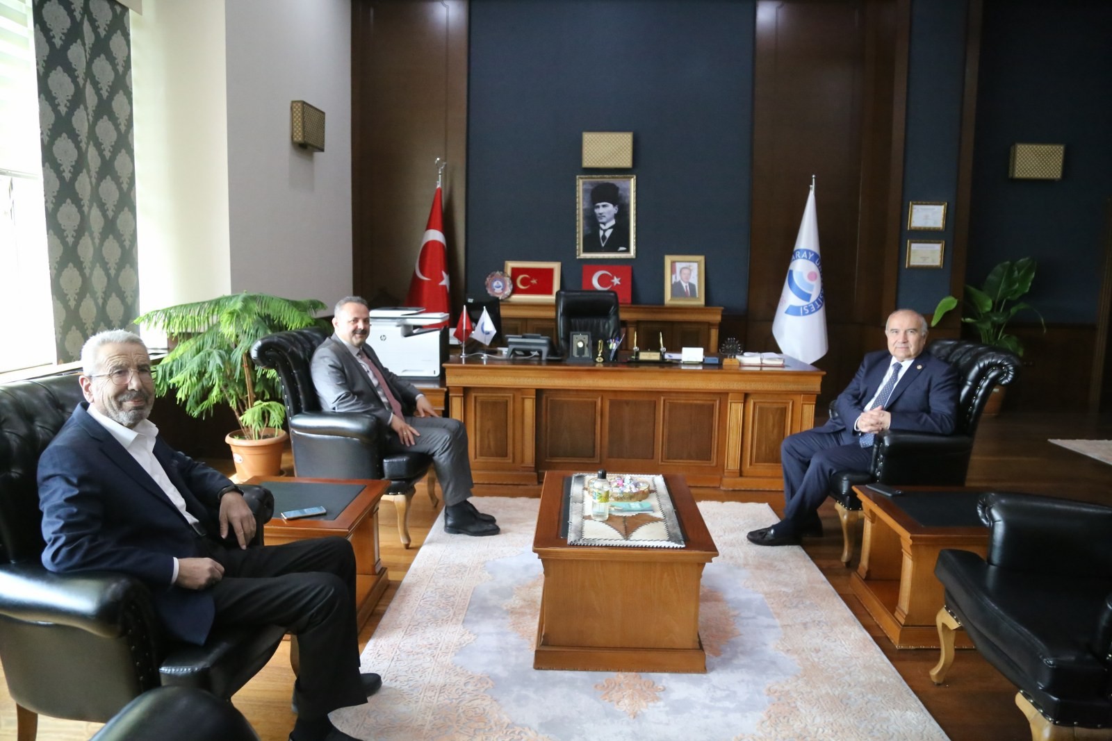 Ali Rıza Alaboyun ve Ahmet Yaşar, Rektör Arıbaş’ı ziyaret etti