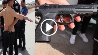 Polisin Dikkati Sayesinde Tedirgin Hareketler Sergileyen Sürücünün Aracında Silah Bulundu