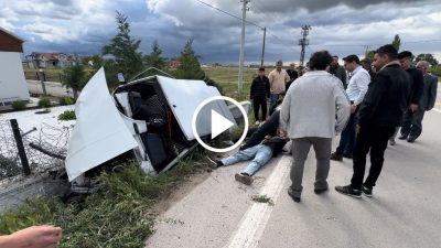 Düğün dönüşünde korkutan kaza: Aksaray'ın Yeşilova Beldesi'nde meydana geldi.