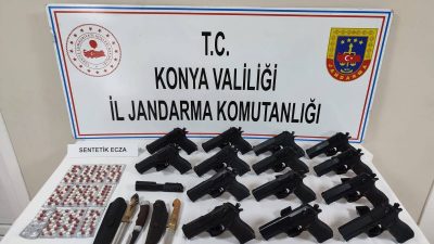 &nbsp; Konya’nın Beyşehir ilçesinde jandarmanın düzenlediği operasyonda 14 ruhsatsız tabanca