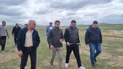 Yöneticiler, bölge sahasında detaylı inceleme gerçekleştirdi.