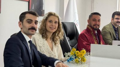 Ortaköy Adliyesi’nde görev yapan Zühal Bölükbaş ve Hamdi Cembekli evlendi