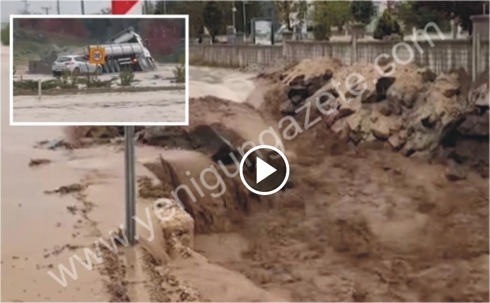 Aksaray-Nevşehir karayolu sele teslim oldu: Yol trafiğe kapandı!