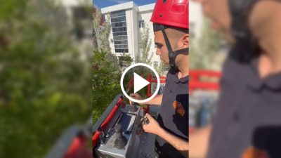 Aksaray Üniversitesi Mühendislik Fakültesi'nde İtfaiye Ekipleri Hızlı Müdahalede Bulundu.