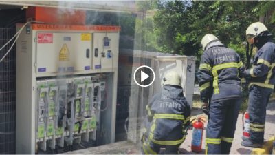 Aksaray Hacı Hasanlı Mahallesinde, bir çocuk parkının içinde bulunan trafoda