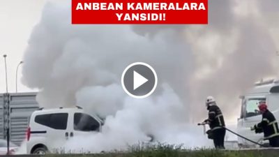 Aksaray’da seyir halindeki araç aniden alev aldı. Sürücü durumu fark