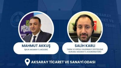 Aksaray'da Genç Girişimcilerle istihdam ve kırsal kalkınma üzerine söyleşi gerçekleşecek.