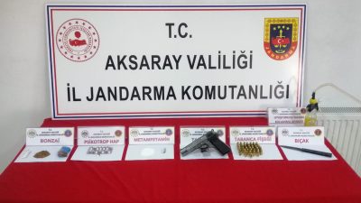 Aksaray’da Jandarma ekipleri iki şahsın uyuşturucu veya uyarıcı madde imal
