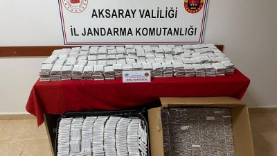 Aksaray’da Jandarma tarafından yapılan denetimlerde otobüsle yolculuk eden bir şahısın
