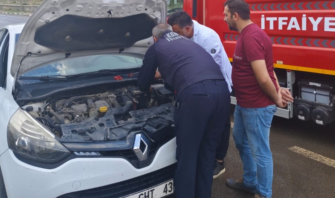 Konya’nın Beyşehir ilçesinde, otomobilin