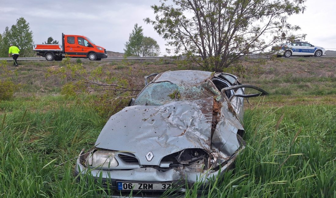 Sivas’ın Zara ilçesinde otomobilin