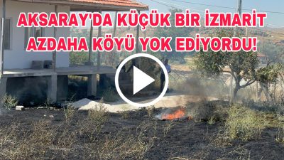 Aksaray merkeze bağlı Gücünkaya Köyü’nde yol kenarındaki otların tutuşmasıyla başlayan