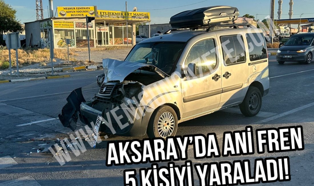 Aksaray’da, kırmızı ışıkta bekleyen