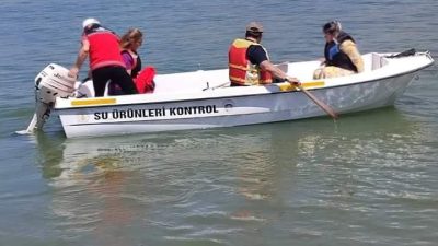 Ortaköy'de Bozkır Göleti'nde kaçak avcılıkla mücadele için yapılan denetimlerde, yasadışı