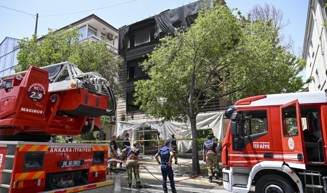 Başkentte metruk binada çıkan