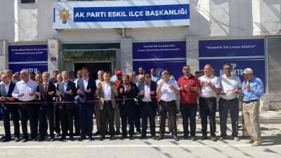 Aksaray Eskil İlçesinde AK Parti Teşkilatının yeni hizmet binasının açılış