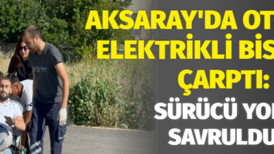 Aksaray’ın Pınar Mahallesi’nde meydana gelen trafik kazasında, bir otomobil kavşakta