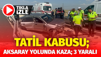 Tatil Dönüşü kaza! Aile Kaza Geçirdi, 3 kişi Yaralandı.